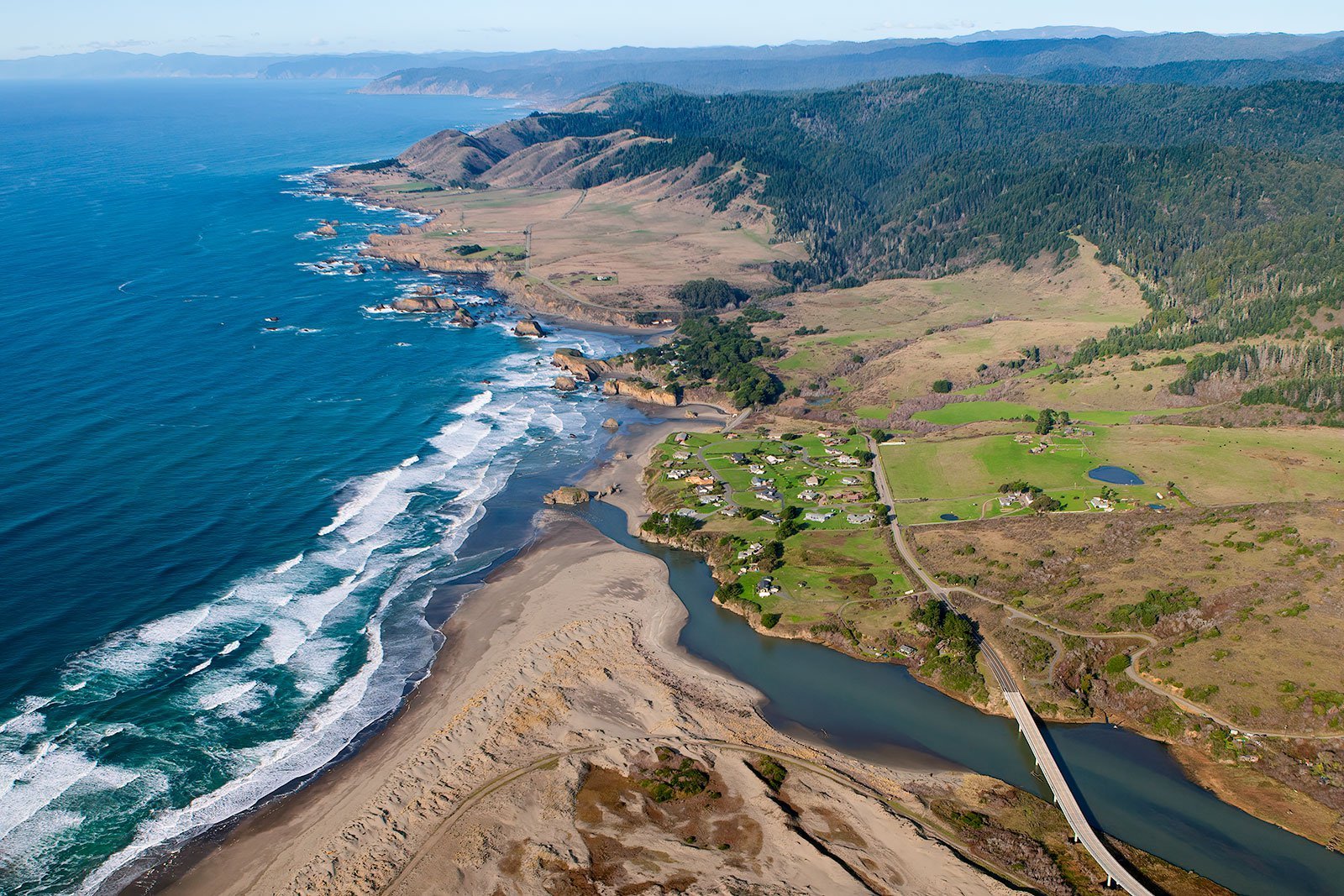 Ariel View of Mendocino Coast