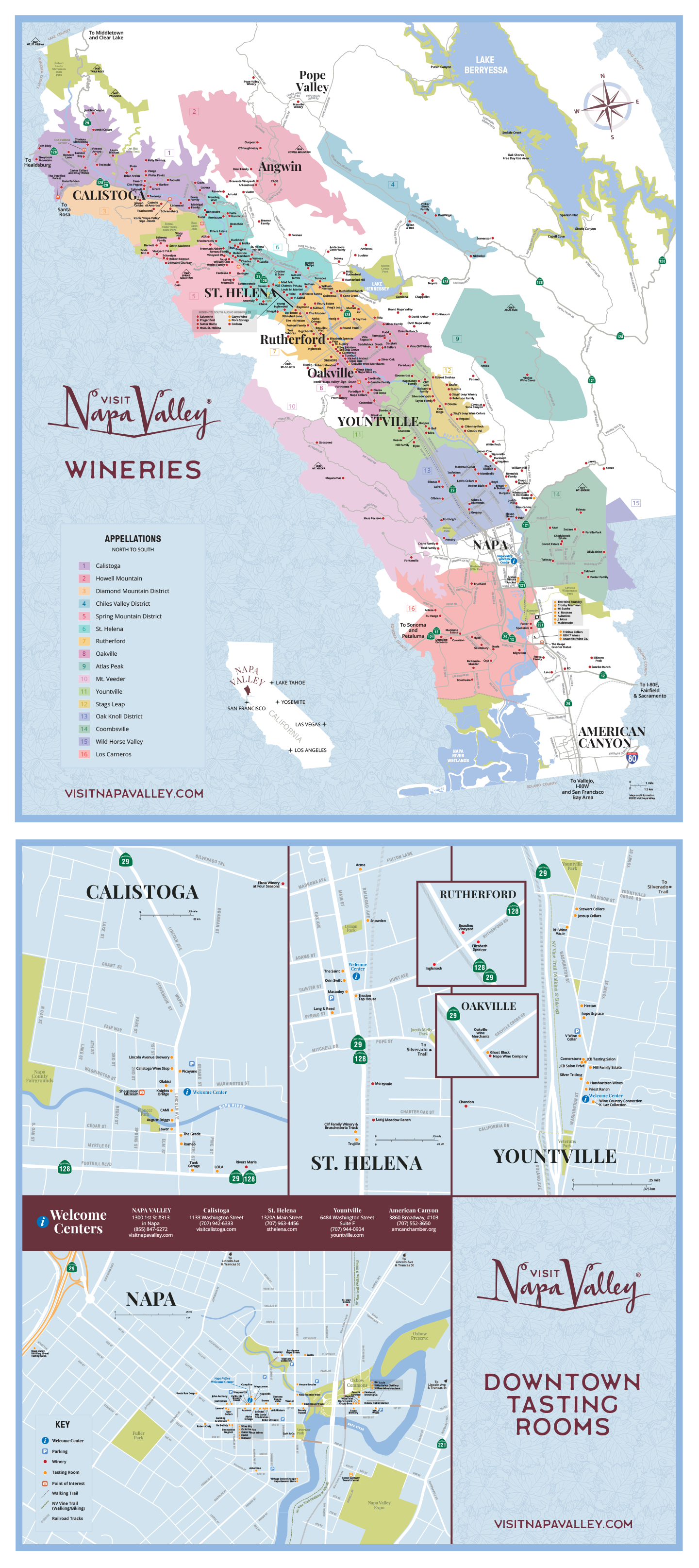 Map of Napa and the surrounding area