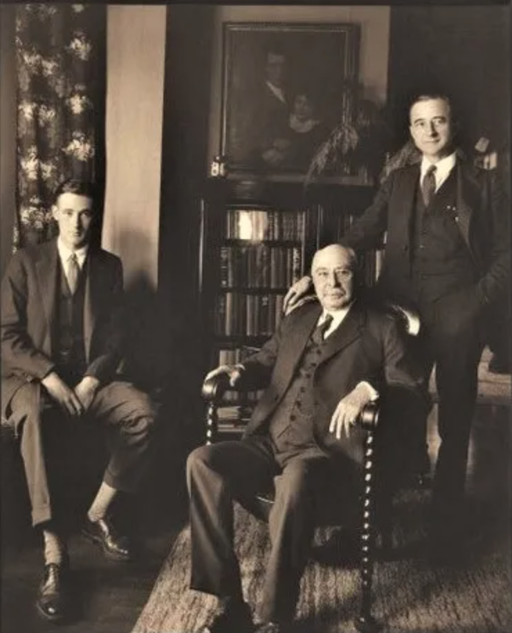 1923 Oscar Stansbury seated, Middleton Stansbury and Middleton P. StansburyPicture Credit: The Stansbury Home Website