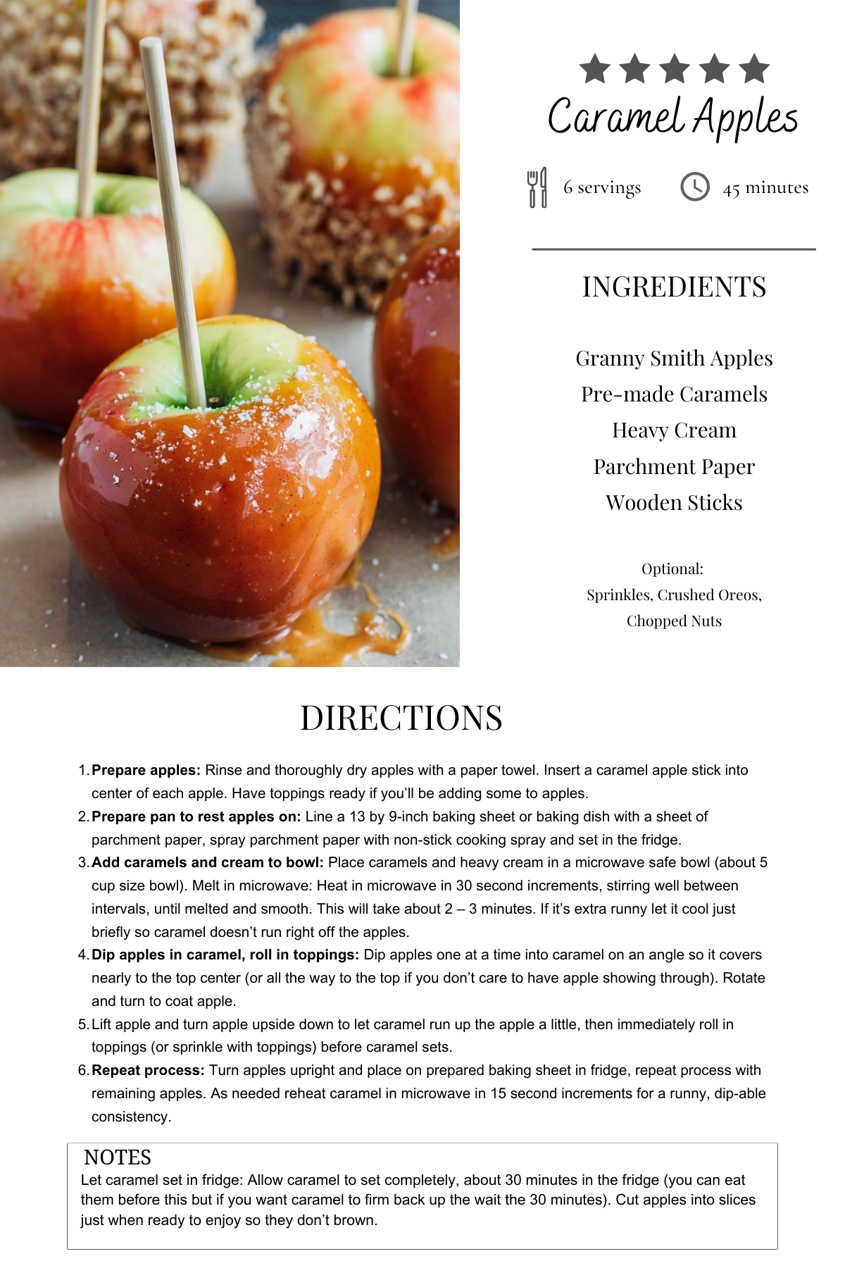 Caramel apple recipe