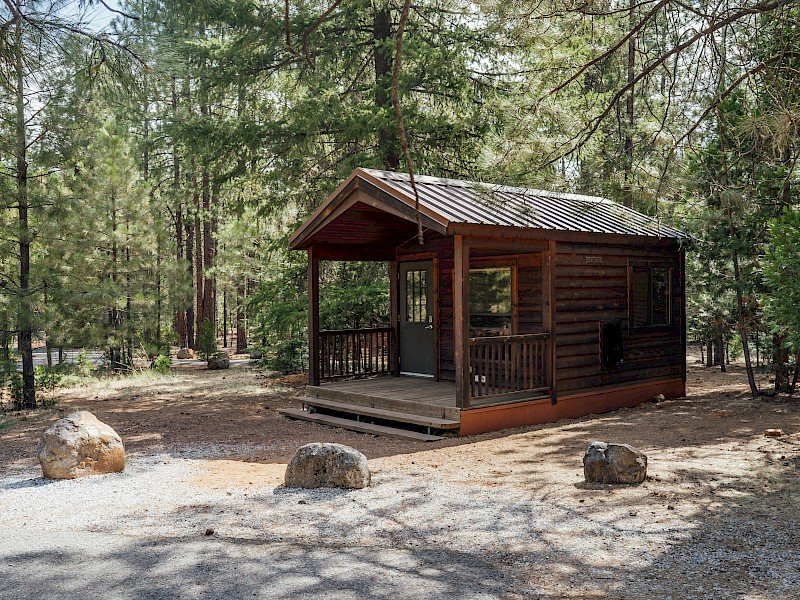 Tent Cabins at MacArthur-Burney Falls Memorial State Park.